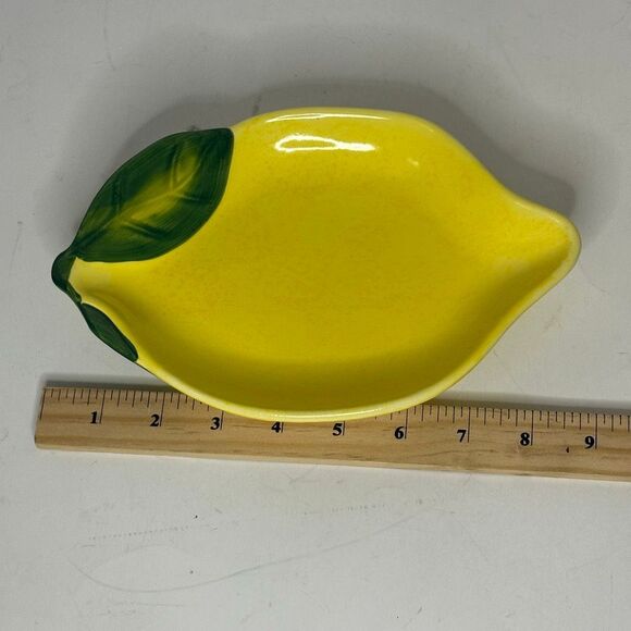 Dash Of That Ceramic Lemon Bowls and Plate Set of 5 - Picture 4 of 10